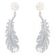Swarovski Gyöngy fülbevaló függő swarovski tollal 5496052
