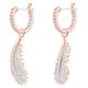 Swarovski Rozé függő fülbevaló swarovski tollal 5497872