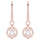 Swarovski Rozé függő fülbevaló mozgó swarovski kristállyal 5272367