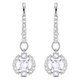 Swarovski Ezüst színű függő fülbevaló mozgó swarovski kristállyal 5272366