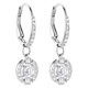 Swarovski Ezüst színű függő fülbevaló mozgó swarovski kristállyal 5272366