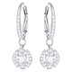 Swarovski Ezüst színű függő fülbevaló mozgó swarovski kristállyal 5272366