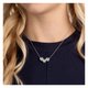 Swarovski Ezüst színű nyaklánc három mozgó swarovski kristállyal 5465275