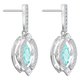 Swarovski Ezüst színű függő fülbevaló mozgó vízkék swarovski kristállyal 5485723