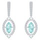 Swarovski Ezüst színű függő fülbevaló mozgó vízkék swarovski kristállyal 5485723