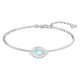 Swarovski Ezüst színű karkötő mozgó vízkék swarovski kristállyal 5485722