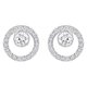 Swarovski Ezüst színű kör fülbevaló swarovski kristállyal 5692262