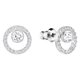 Swarovski Ezüst színű kör fülbevaló swarovski kristállyal 5692262