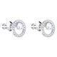 Swarovski Ezüst színű kör fülbevaló swarovski kristállyal 5692262
