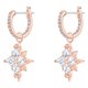 Swarovski Rozé függő fülbevaló swarovski csillaggal 5494337