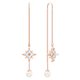 Swarovski Rozé függő gyöngy fülbevaló swarovski csillaggal 5494344
