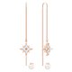 Swarovski Rozé függő gyöngy fülbevaló swarovski csillaggal 5494344