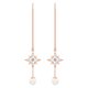 Swarovski Rozé függő gyöngy fülbevaló swarovski csillaggal 5494344