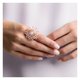 Swarovski Rozé gyűrű ragyogó swarovski napsugárral 