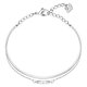 Swarovski Ezüst színű dupla karkötő swarovski pávé körrel 5389044