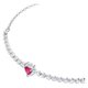 Swarovski Ezüst színű karkötő pink swarovski szívvel 5456813