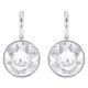Swarovski Bella ezüst színű fülbevaló közepes swarovski kristállyal 5085608