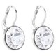Swarovski Bella ezüst színű fülbevaló közepes swarovski kristállyal 5085608