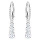 Swarovski Attract Trilogy ezüst színű függő fülbevaló swarovski kristállyal 5416155