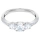 Swarovski Attract Trilogy ezüst színű gyűrű swarovski kristállyal 