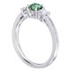 Swarovski Attract Trilogy ezüst színű gyűrű zöld swarovski kristállyal 