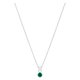 Swarovski Attract Trilogy ezüst színű nyaklánc zöld swarovski kristállyal 5416153