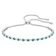 Swarovski Subtle ezüst színű karkötő zöld swarovski kristályokkal 5465355