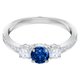 Swarovski Attract Trilogy ezüst színű gyűrű kék swarovski kristállyal 