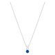 Swarovski Attract Trilogy ezüst színű nyaklánc kék swarovski kristállyal 5416156