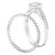 Swarovski Ezüst színű 2 részes gyűrű szett swarovski kristállyal 