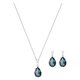 Swarovski Vintage ezüst színű ékszer szett kék swarovski kristállyal 5421820