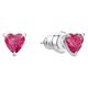 Swarovski Ezüst színű ékszer szett pink swarovski szívvel 5470602