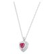 Swarovski Ezüst színű ékszer szett pink swarovski szívvel 5470602