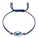 Swarovski Power kék textil karkötő swarovski védelmező szemmel 5506865