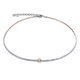 Coeur de Lion Ezüst hematit rozé nyaklánc swarovski kristállyal 4966/10-1631