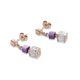 Coeur de Lion GeoCUBE rozé rózsaszín fülbevaló pávé swarovski kritállyal 4963/21-1908