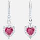 Swarovski Függő fülbevaló piros szívvel 5456979