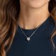 Swarovski Ezüst színű nyaklánc rózsaszín swarovski szívvel 5465284