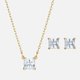 Swarovski Arany színű négyzet ékszer szett 5510683