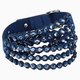 Swarovski Power kék duplasoros textil karkötő 5511697