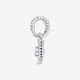 Pandora ékszer Égkék gyöngyös szív függő charm 798854C07