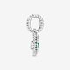 Pandora ékszer Esőerdőzöld gyöngyös szív függő charm 798854C05