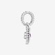 Pandora ékszer Lila gyöngyös szív függő charm 798854C03