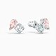 Swarovski Ezüst színű fülbevaló fehér és rózsaszín kristállyal 5517118