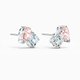 Swarovski Ezüst színű fülbevaló fehér és rózsaszín kristállyal 5517118