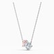 Swarovski Ezüst színű nyaklánc fehér és rózsaszín kristállyal 5517115
