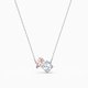 Swarovski Ezüst színű nyaklánc fehér és rózsaszín kristállyal 5517115