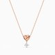 Swarovski Rozé nyaklánc szívvel függő swarovski kristállyal 5516542