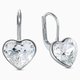 Swarovski Bella szív ezüst színű fülbevaló 5515191
