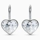 Swarovski Bella szív ezüst színű fülbevaló 5515191